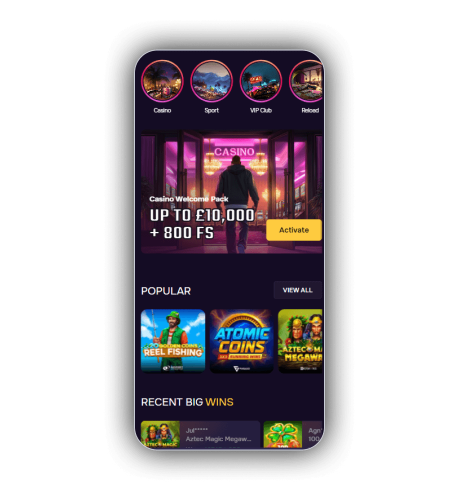 GTSpins Casino Lobby UK